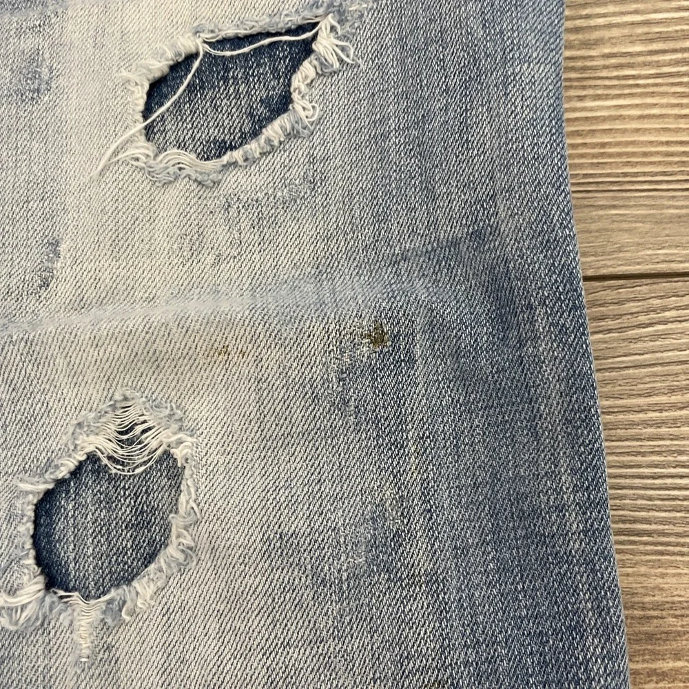 American Eagle Jeans Mens 30x32 Blue Slim Straight Faded Whisker Denim